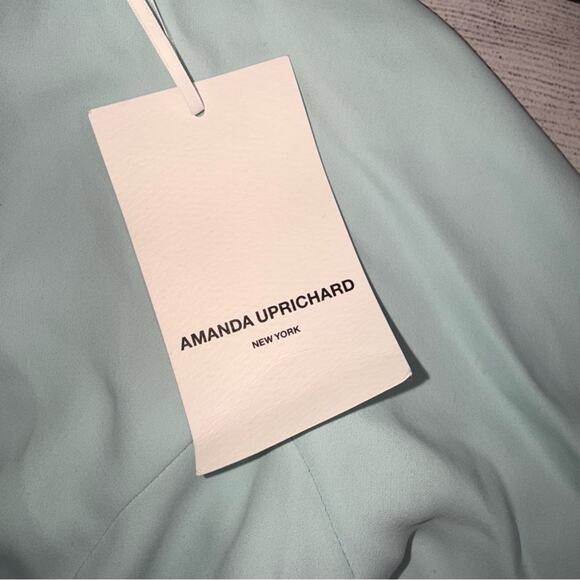 Amanda Uprichard NWT Light Blue Tie Front Top with 3/4 Length Sleeves Size Small - Picture 7 of 9